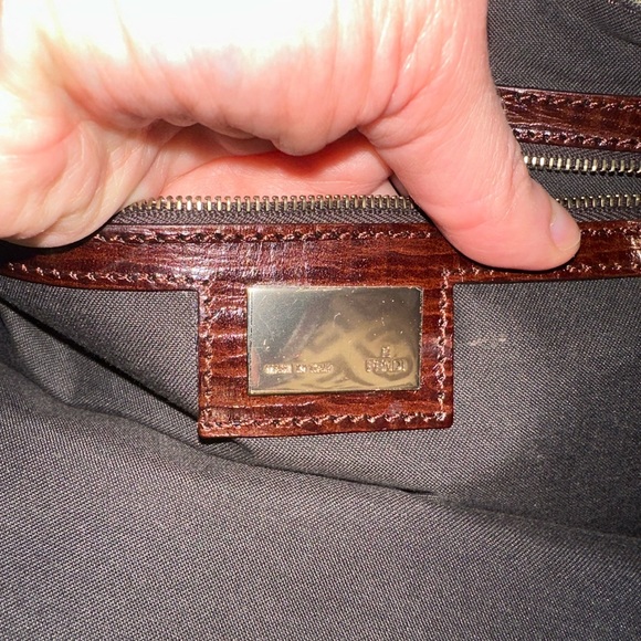Fendi Brown Zucchino Canvas Hobo Bag - Picture 8 of 13